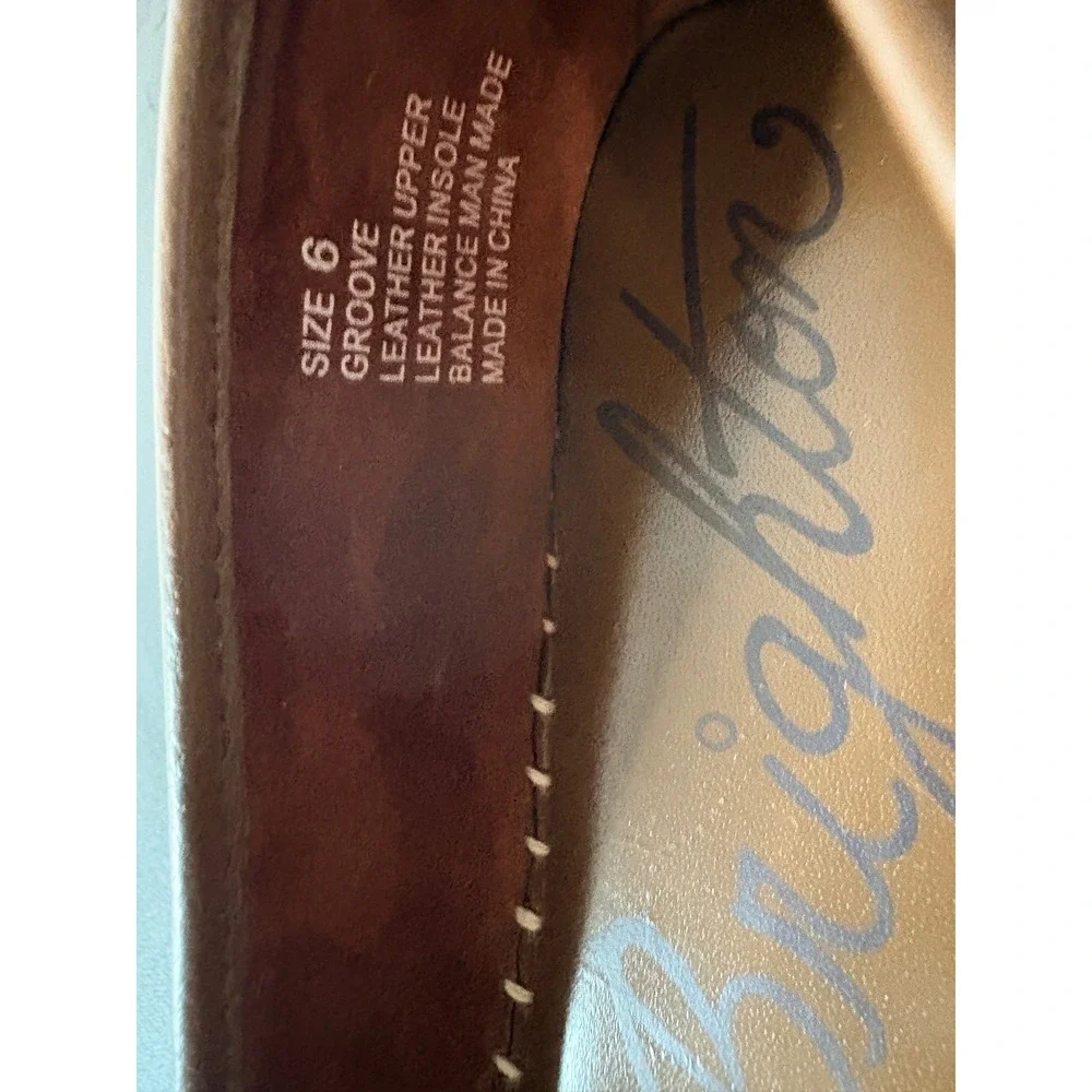 Brighton Groove Brown Pebbled Leather Espadrille Flats Medallion Slip On Shoes 6